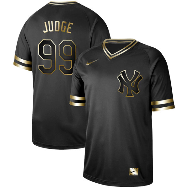 Youth New York Yankees #99 Aaron Judge Black Gold Stitched Baseball Jersey